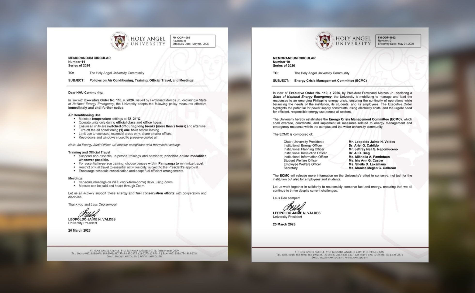 HAU creates energy committee; imposes conservation protocols amid PH crisis