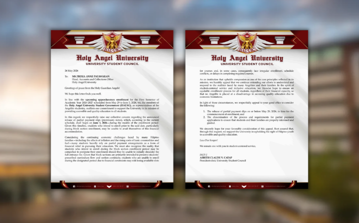 HAU rejects early partial payment slip release; USC prexy-elect ‘unconvinced’ by reason