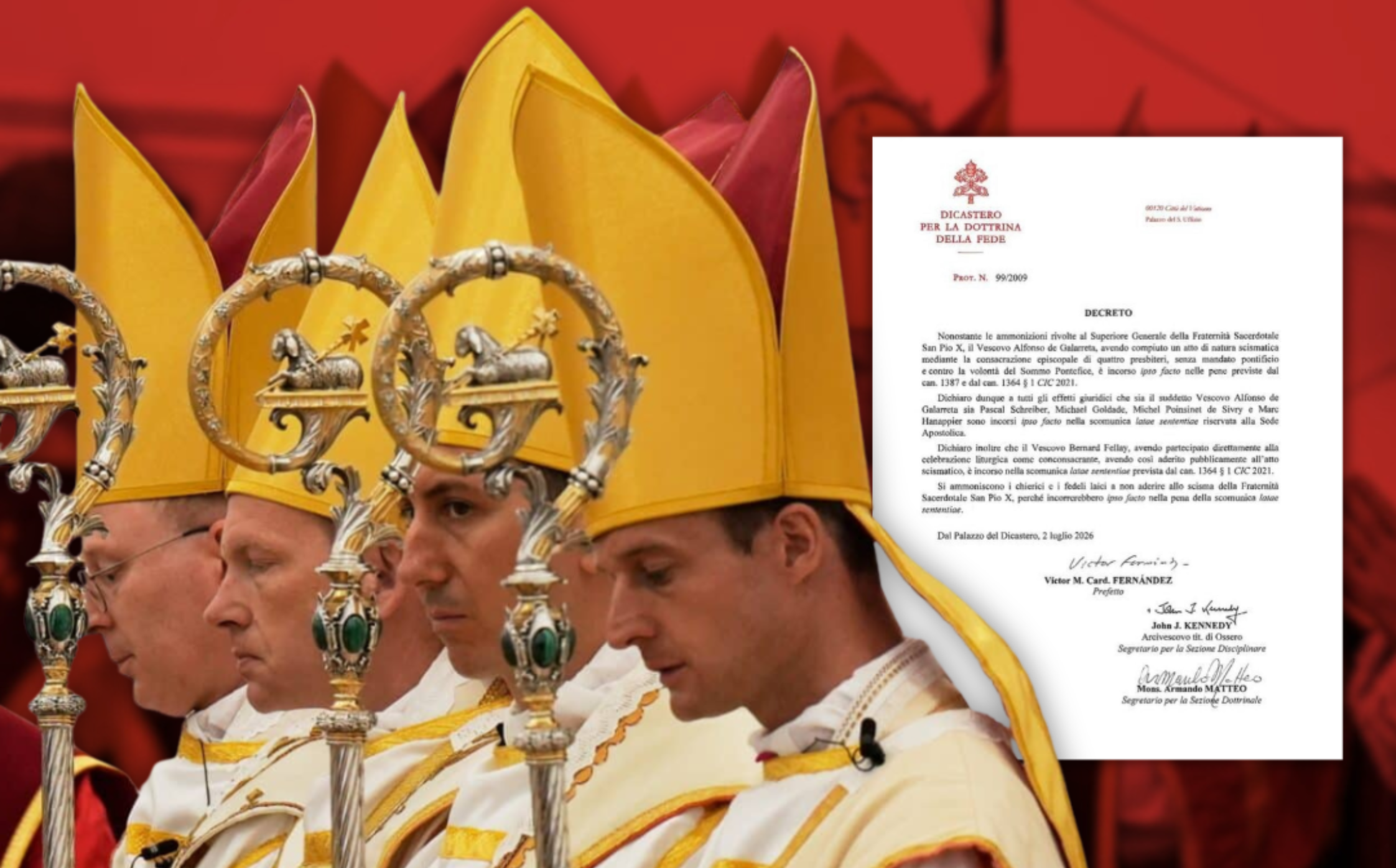 Vatican declares SSPX consecrations ‘a schismatic act’; excommunicates 6 bishops