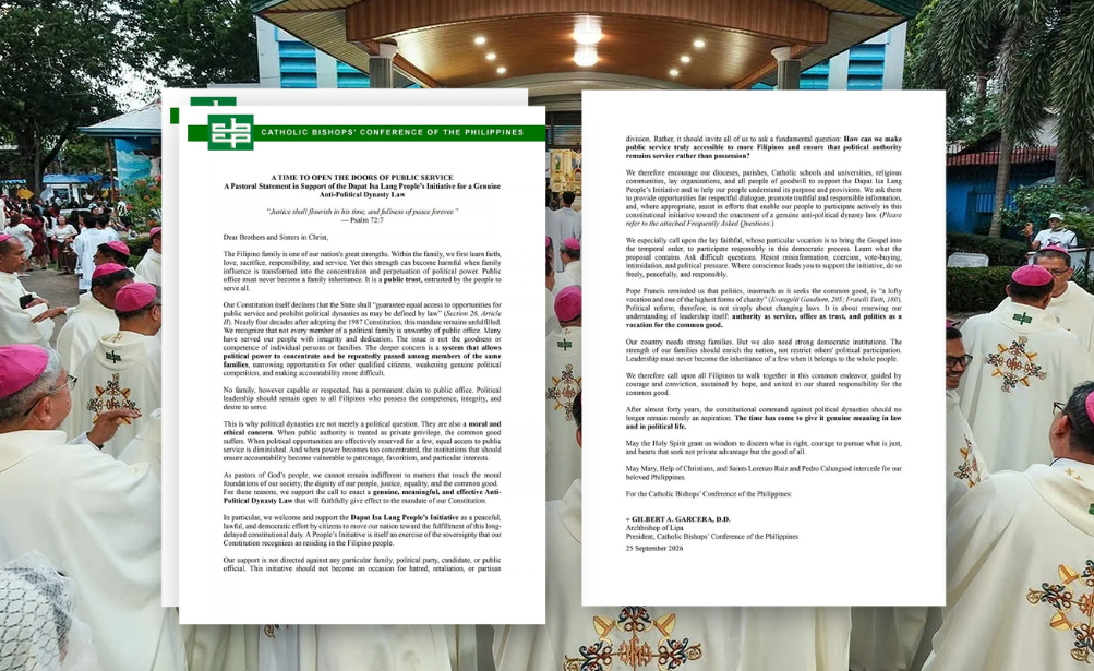 CBCP backs D1L push for genuine anti-political dynasty law
